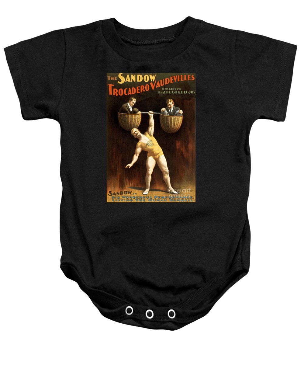 Entertainment Baby Onesie featuring the photograph The Sandow Trocadero Vaudevilles, 1894 by Photo Researchers