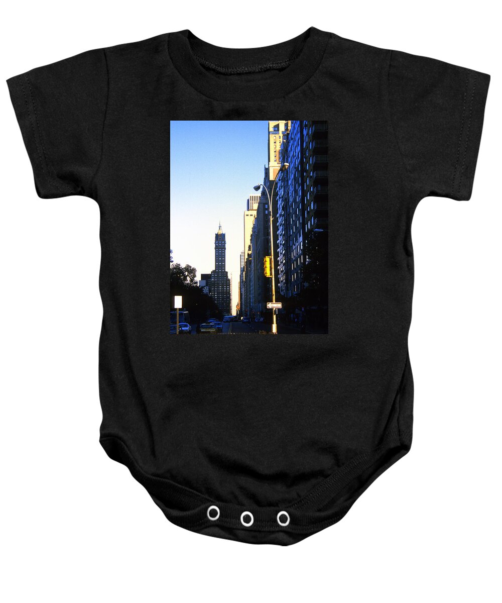 Sherry Baby Onesie featuring the photograph The Sherry Netherland Hotel in 1984 by Gordon James