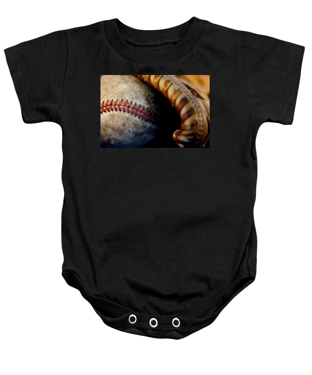 Stitches Baby Onesie featuring the photograph The Tools Of The Game by Karol Livote