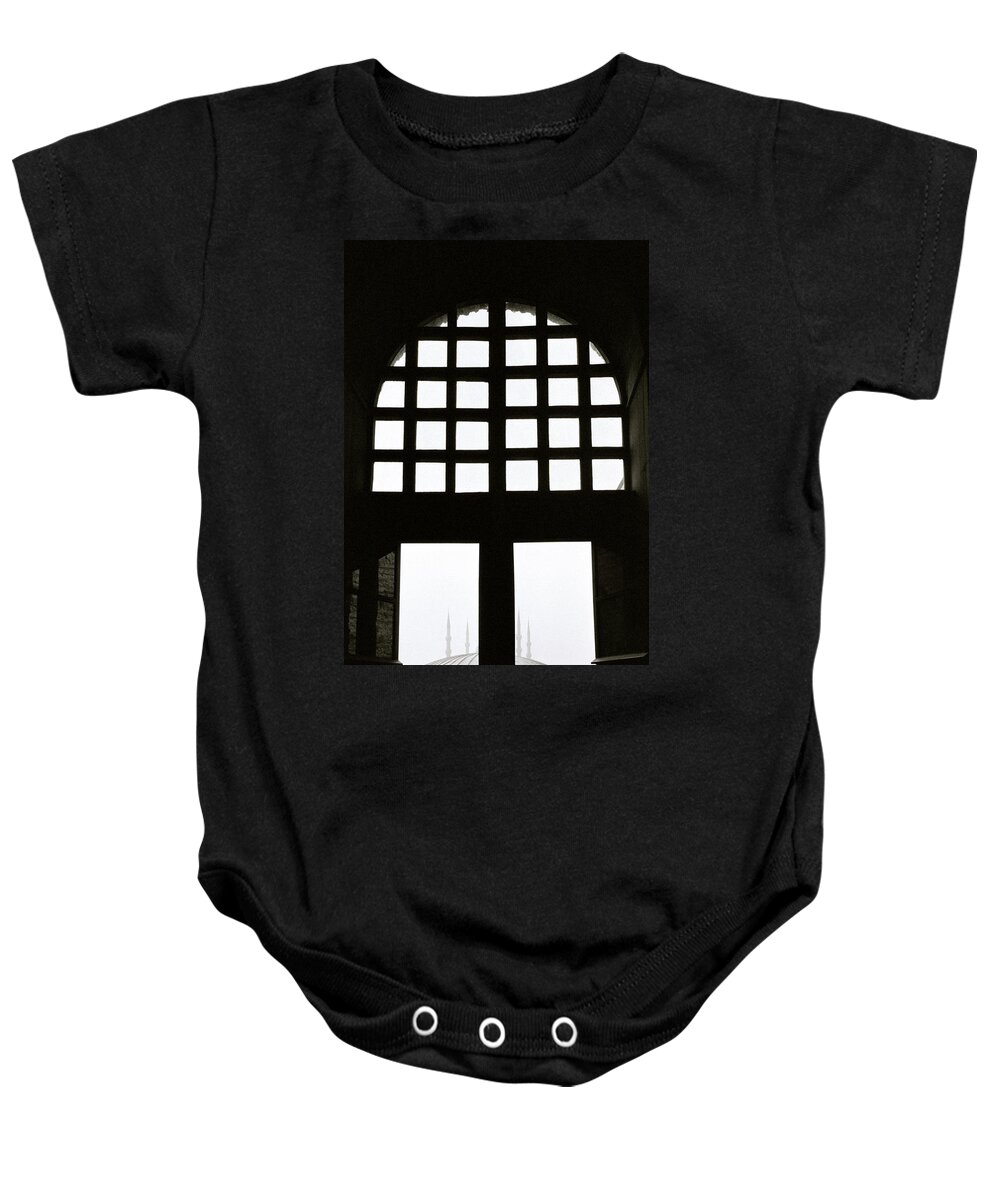 Hagia Sophia Baby Onesie featuring the photograph The Window by Shaun Higson