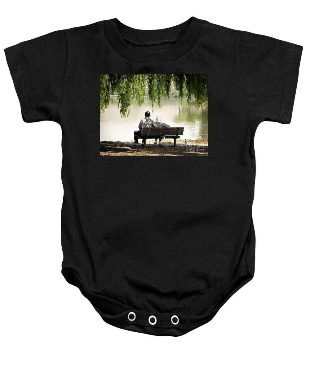Two Baby Onesie featuring the photograph Time Flies By by Ellen Cotton