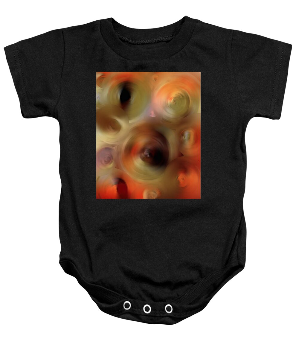 Red Baby Onesie featuring the painting Transcendent - Abstract Art by Sharon Cummings by Sharon Cummings