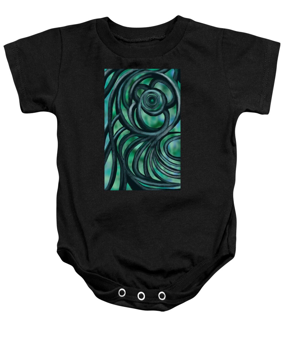 Twisted Baby Onesie featuring the painting Twisted by Christine Fournier