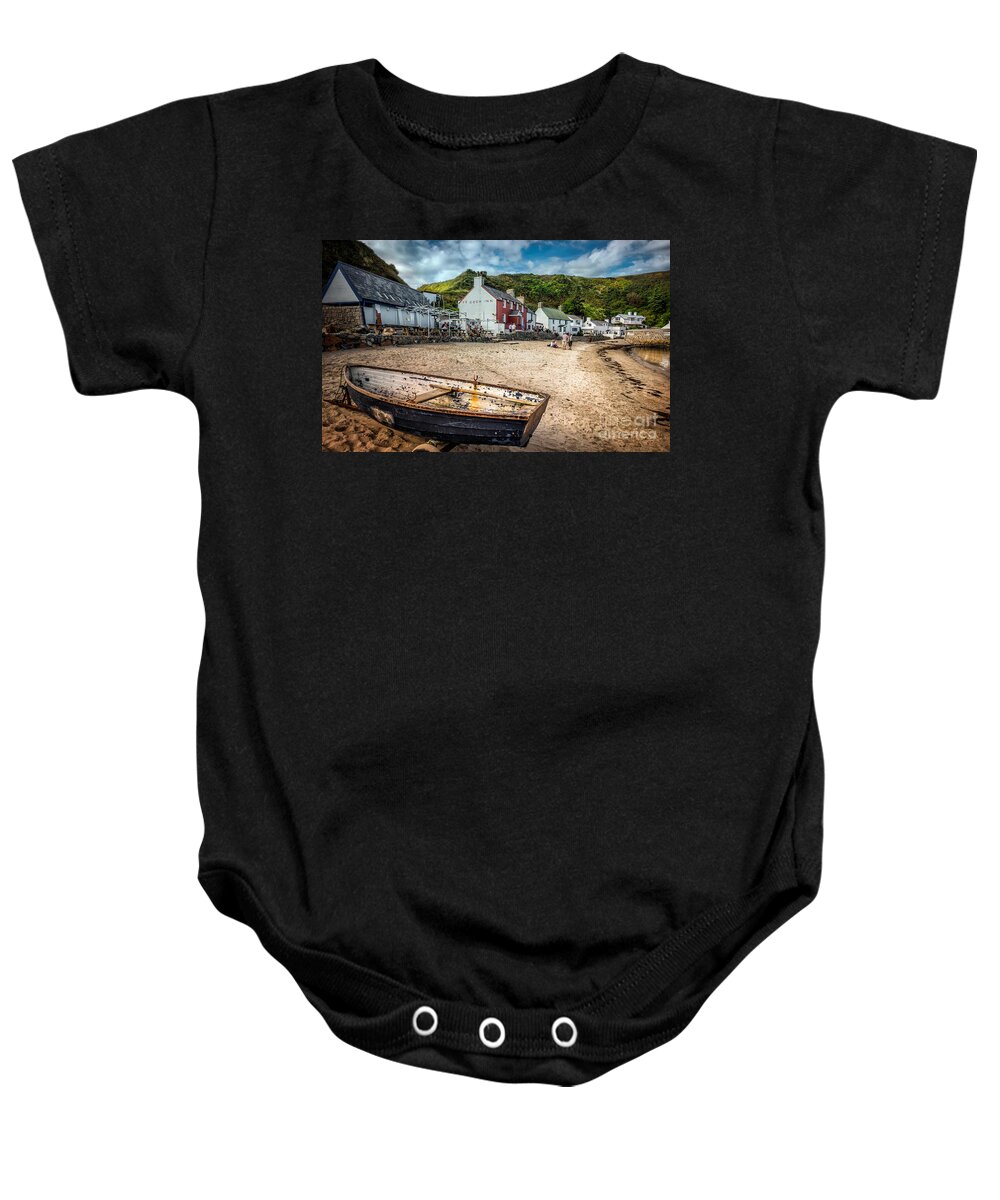 Ty Coch Baby Onesie featuring the photograph Ty Coch Inn Morfa Nefyn #2 by Adrian Evans