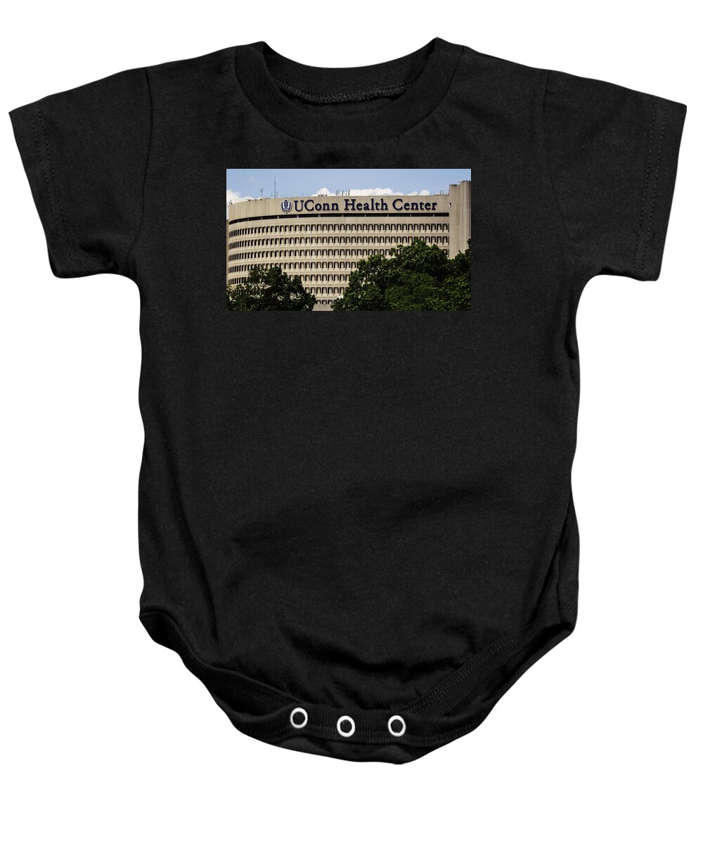 Uconn Baby Onesie featuring the photograph University of Connecticut UCONN Health Center by Phil Cardamone