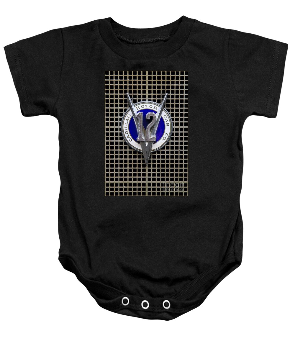 1932 Cadillac Baby Onesie featuring the photograph V12 by Dennis Hedberg