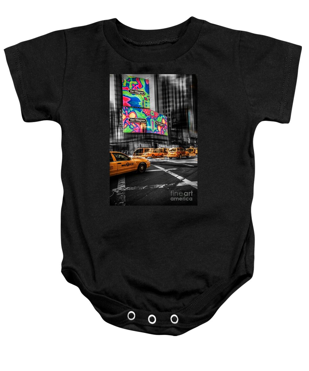 Nyc Baby Onesie featuring the photograph van wagner II by Hannes Cmarits