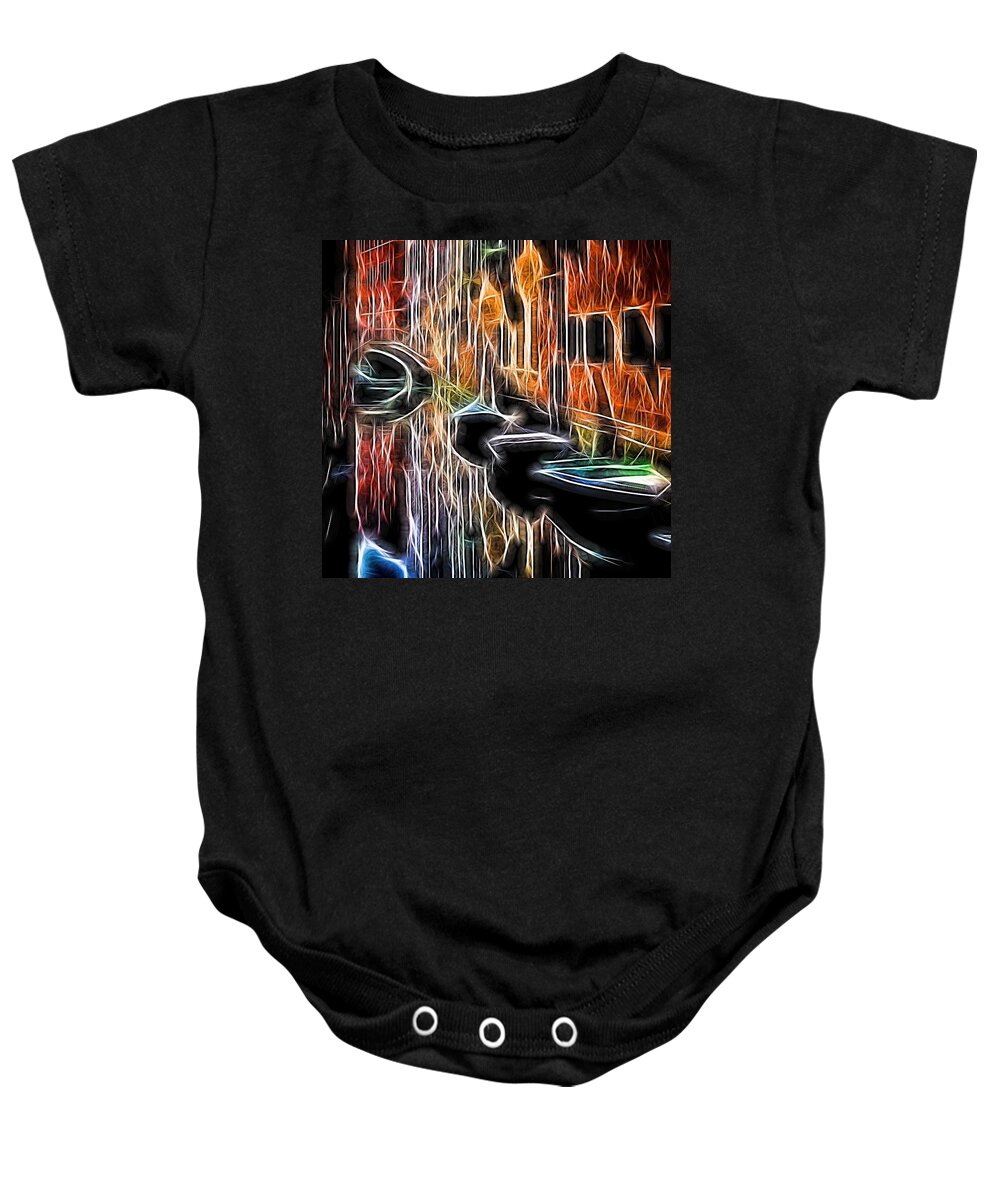 Venice Baby Onesie featuring the photograph Venice backwater by Ron Harpham