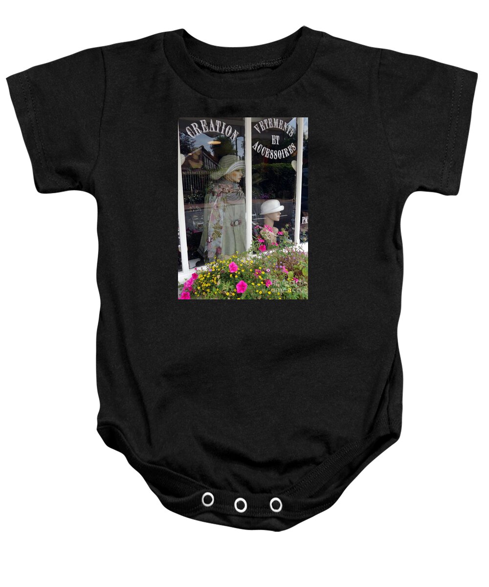 Window Display Baby Onesie featuring the photograph Vetements by Barbie Corbett-Newmin