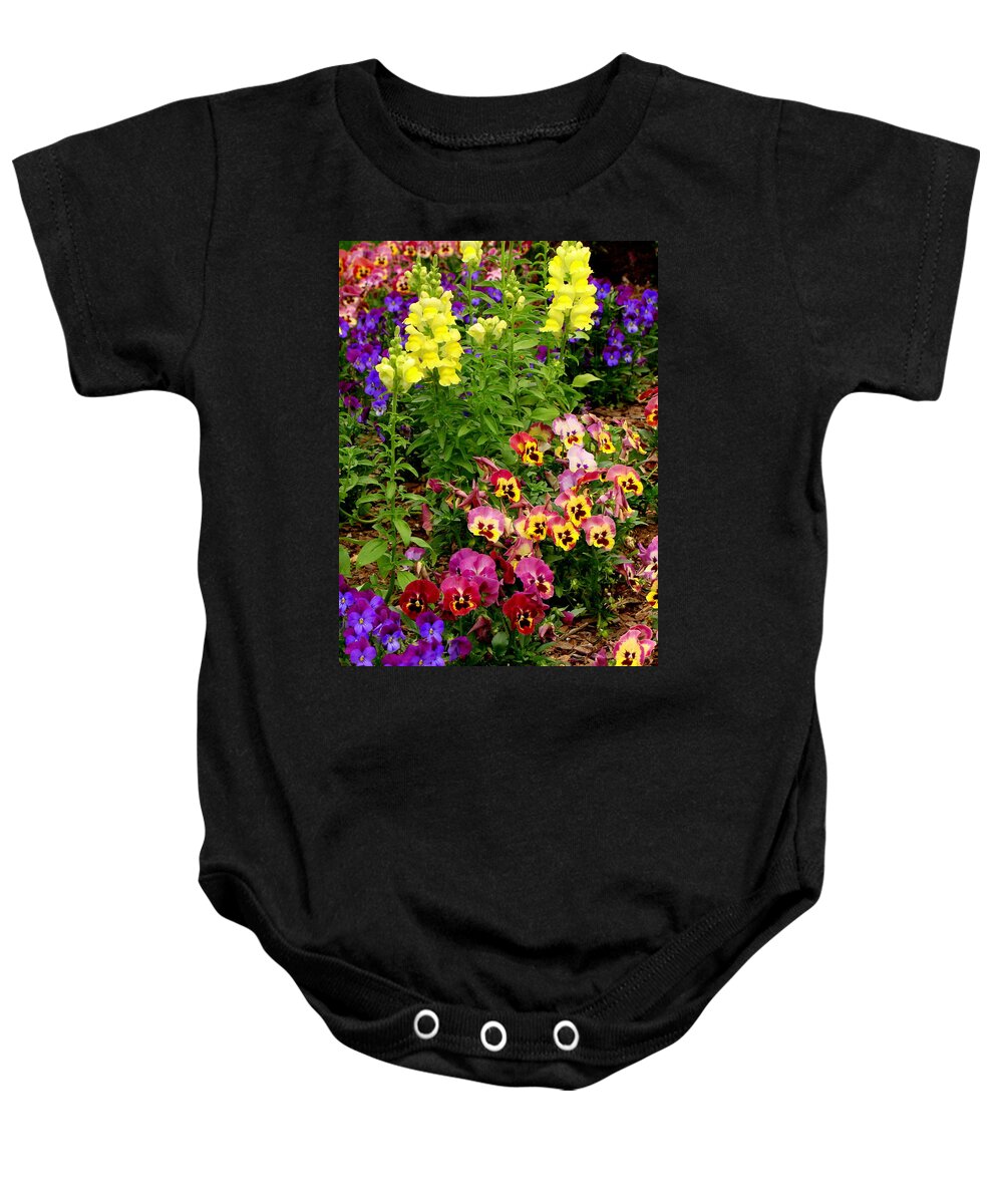 Fine Art Baby Onesie featuring the photograph Vibrant Garden by Rodney Lee Williams