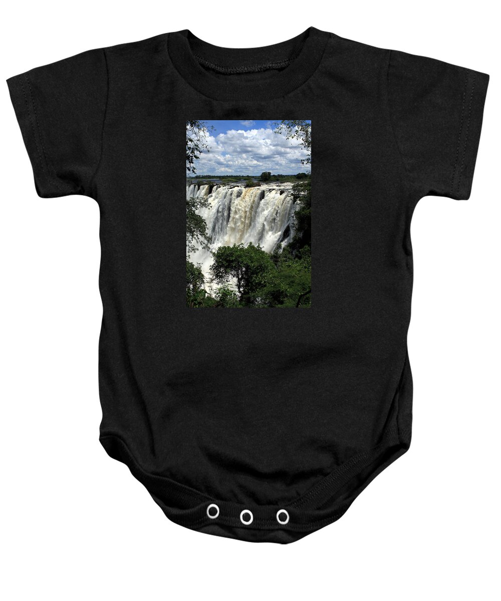 Africa Baby Onesie featuring the photograph Victoria Falls On The Zambezi River by Aidan Moran