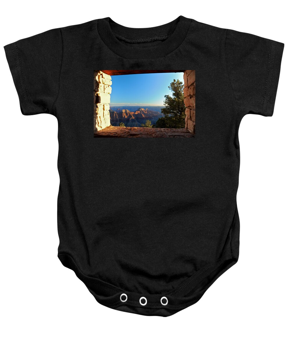 Landscape Baby Onesie featuring the photograph View of the Past by Richard Gehlbach