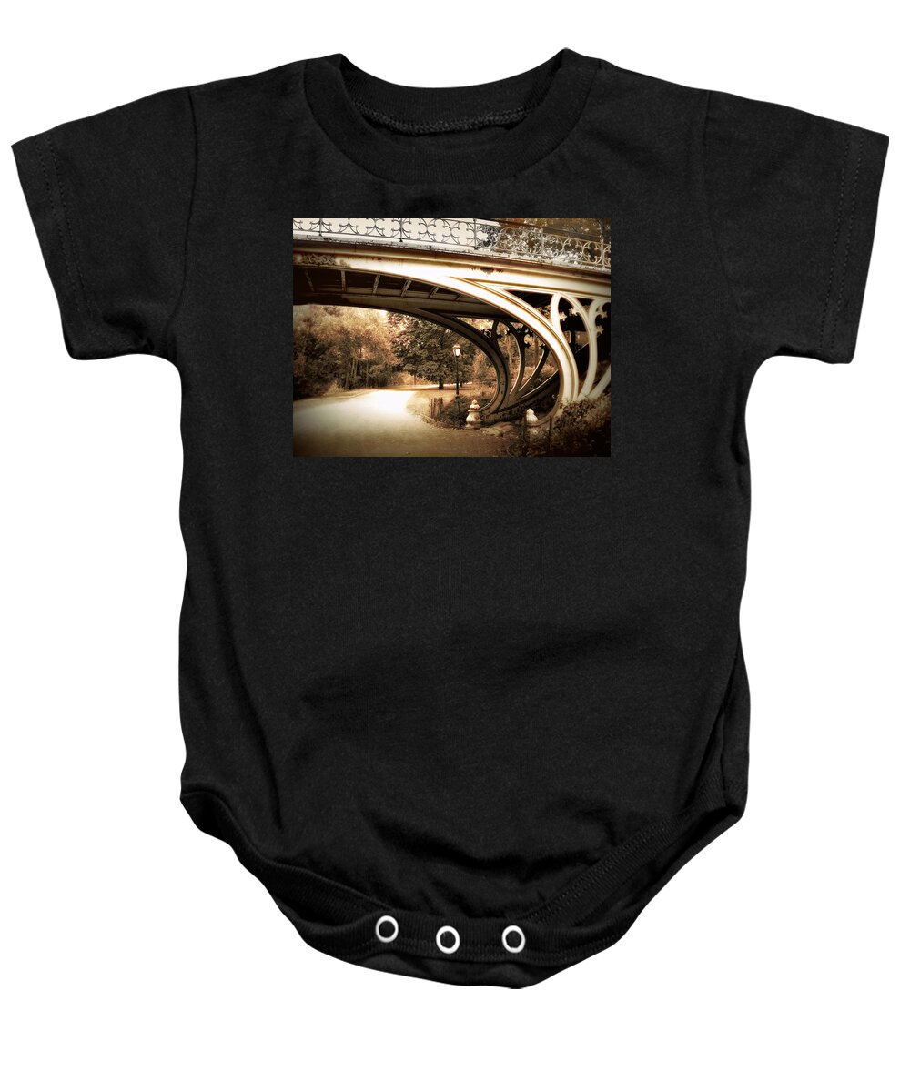 Gothic Baby Onesie featuring the photograph Vintage Gothic Bridge by Jessica Jenney