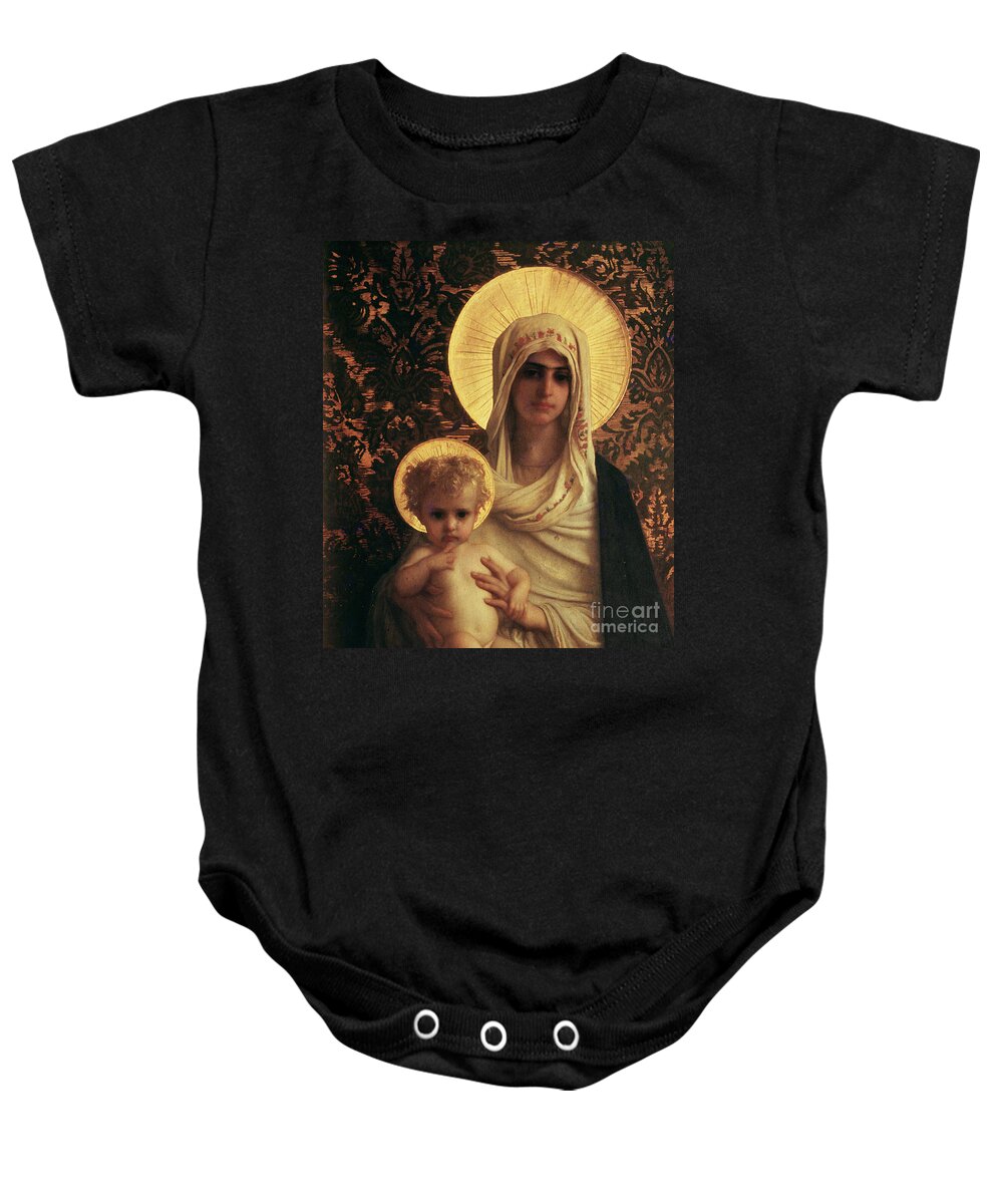 Herbert Baby Onesie featuring the painting Virgin and Child by Antoine Auguste Ernest Herbert