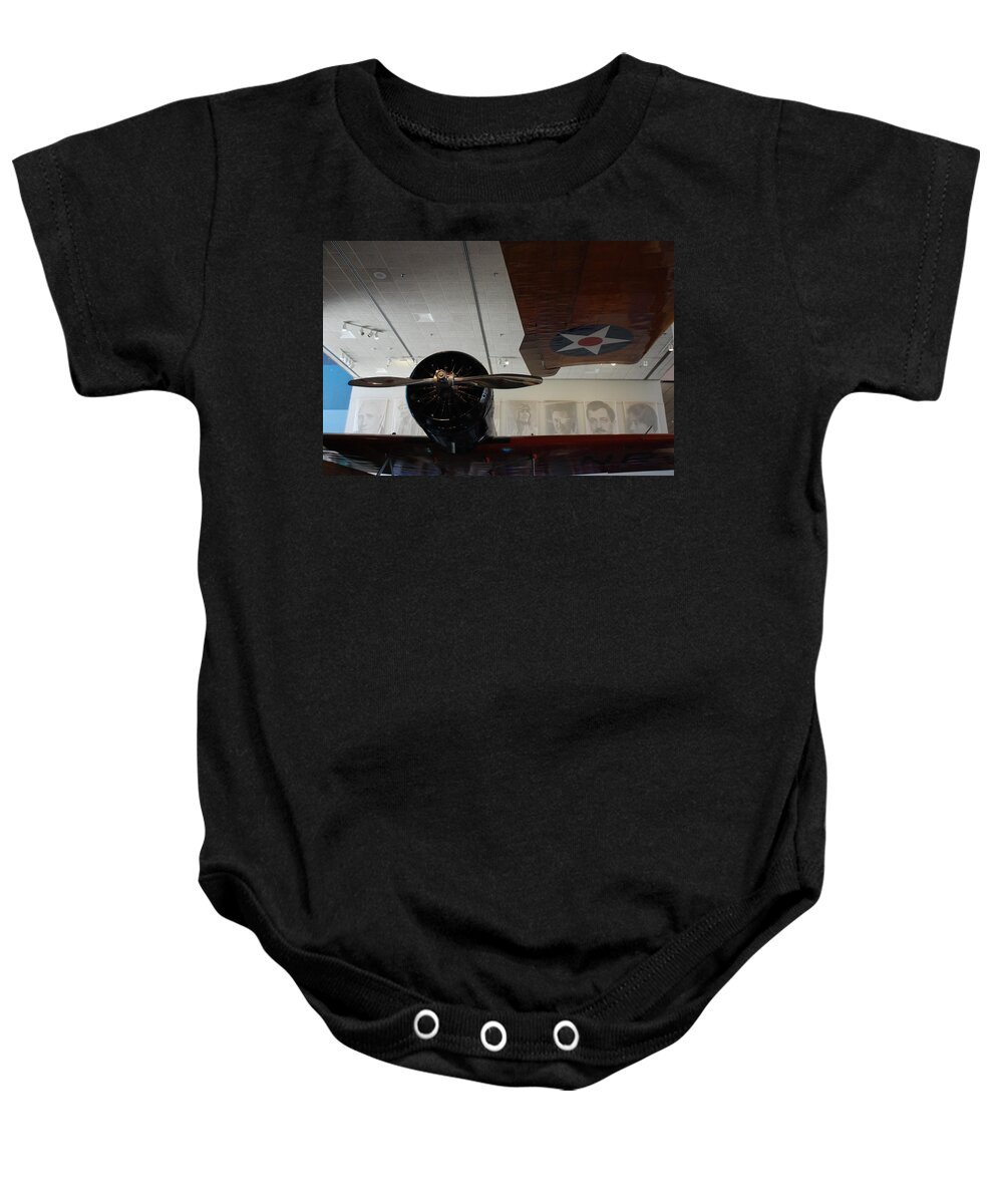 Aviators Baby Onesie featuring the photograph Wall of Great Aviators by Kenny Glover