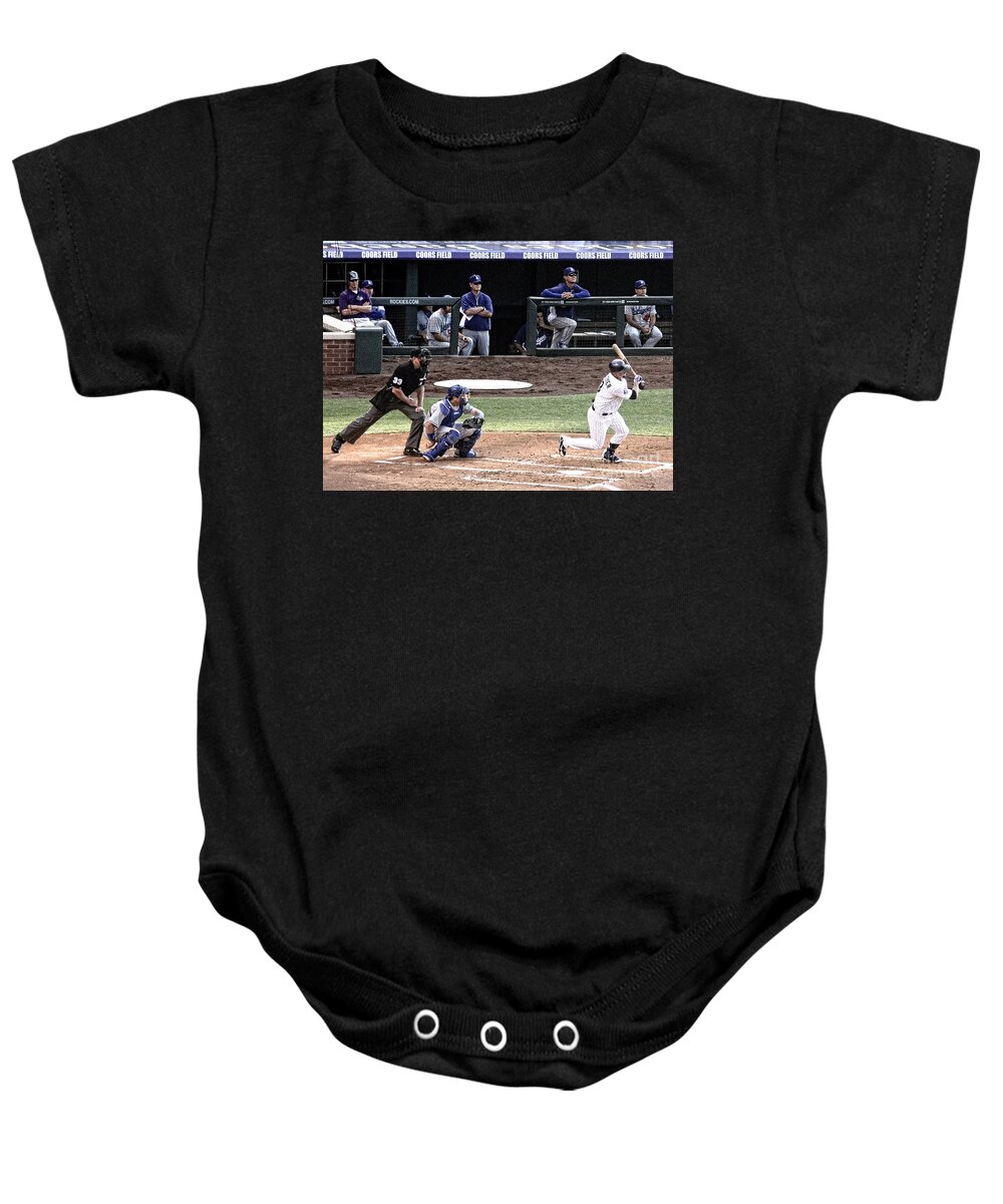 Colorado Baby Onesie featuring the photograph Watching the ball by Bob Hislop
