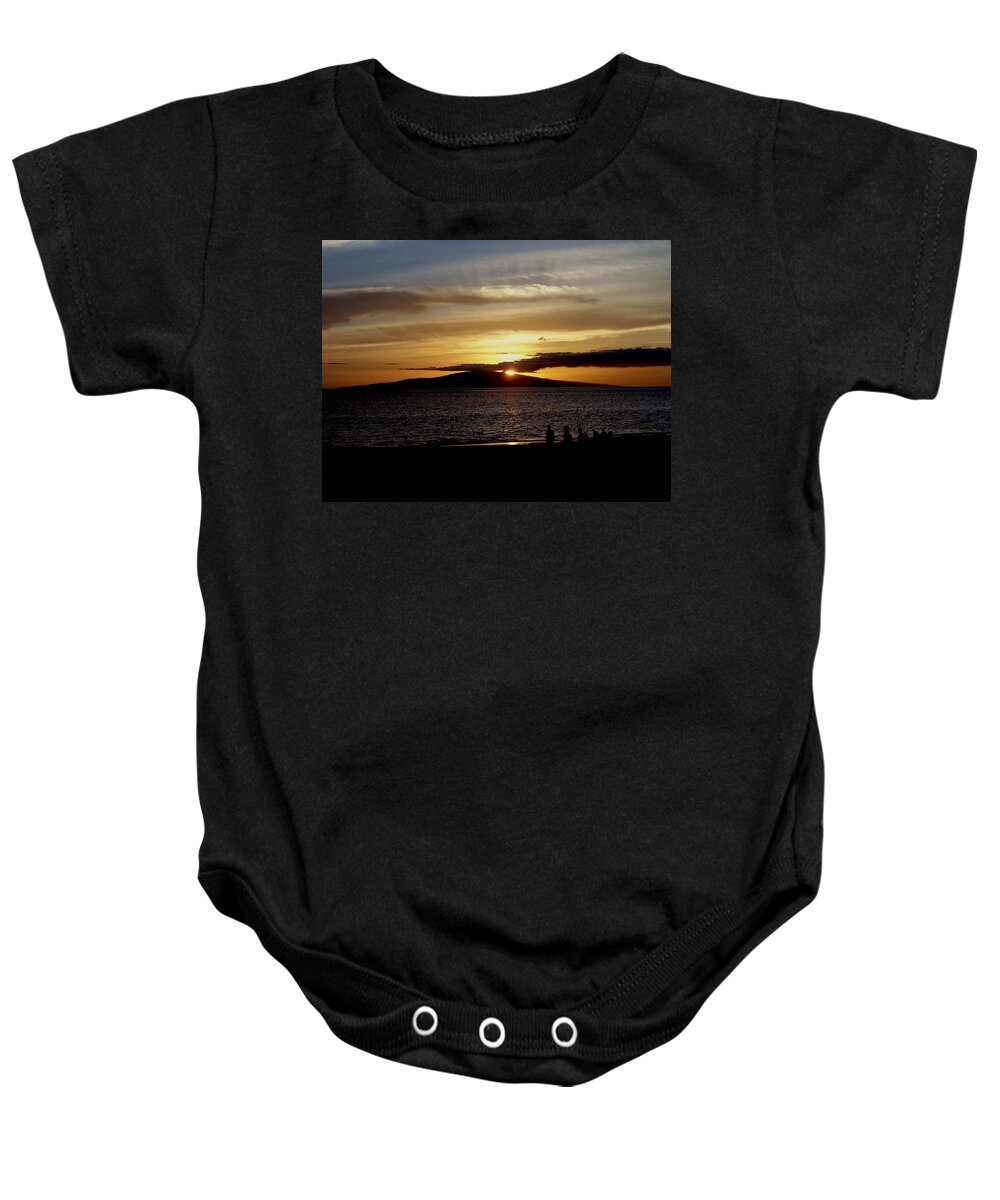 Sunset Baby Onesie featuring the photograph Watching the Sunset by Ron Roberts