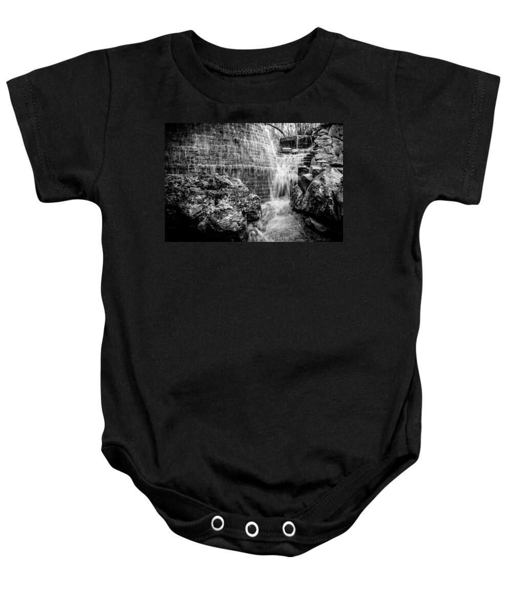Downtown Baby Onesie featuring the photograph Water at the River by Melinda Ledsome