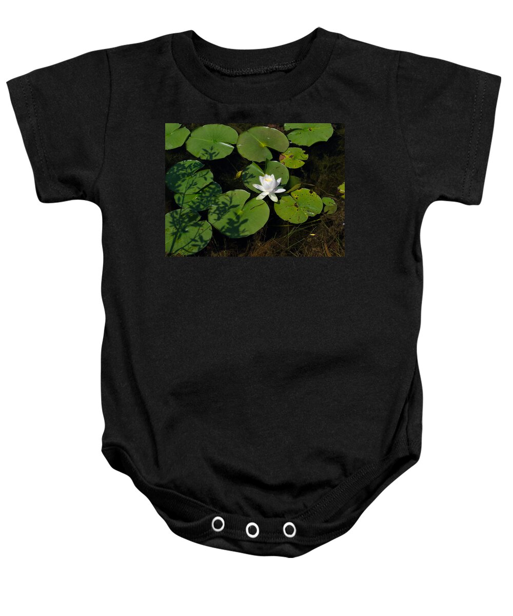 Water Lily Baby Onesie featuring the photograph Water Lily by Jim Shackett