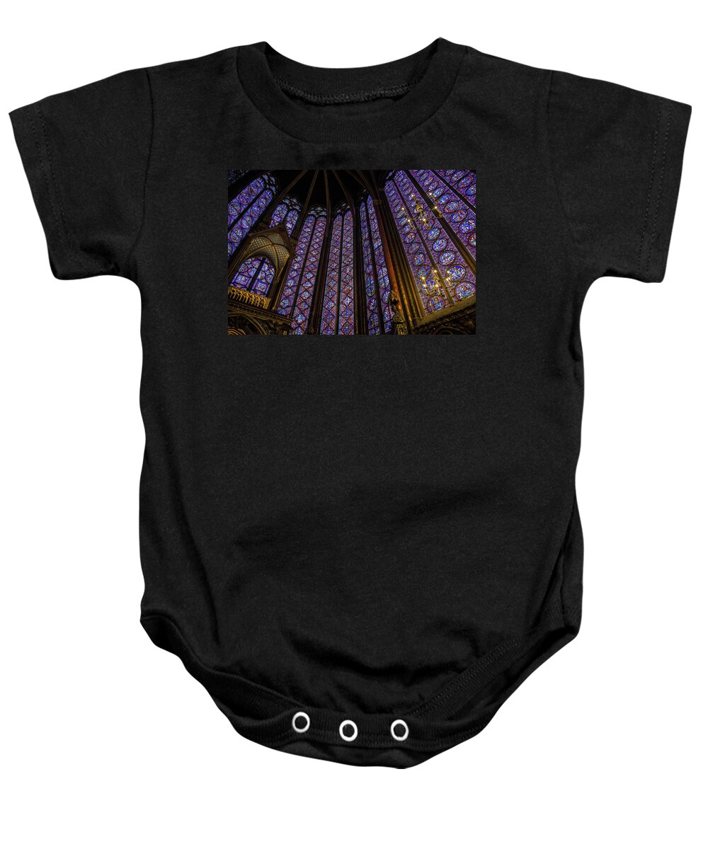 Sainte-chapelle Baby Onesie featuring the photograph We Will Always Have Paris by Alex Lapidus