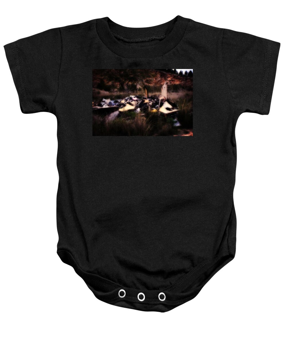 Land Baby Onesie featuring the painting What Is It - Series III by Doc Braham