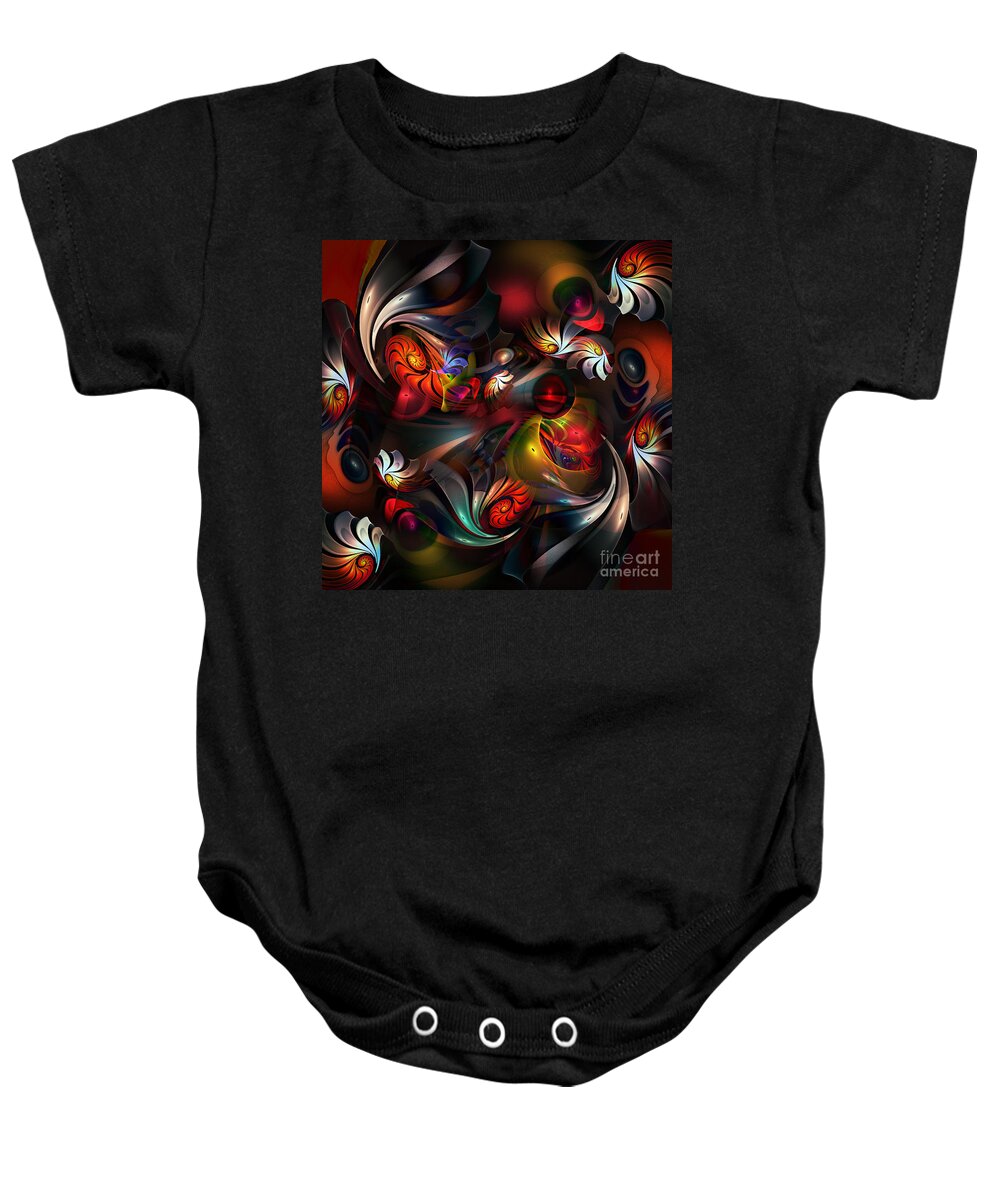 Whirlabout Baby Onesie featuring the digital art Whirlabout by Klara Acel