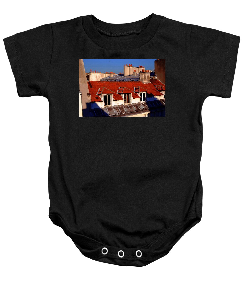 Windows Baby Onesie featuring the photograph Windows of Paris by Jacqueline M Lewis