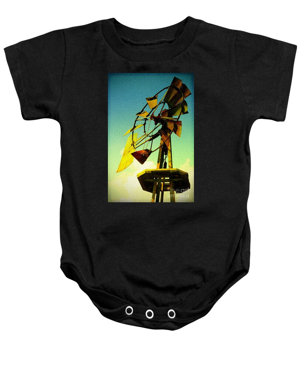 Windmill Baby Onesie featuring the photograph Winds of Change by Trish Mistric