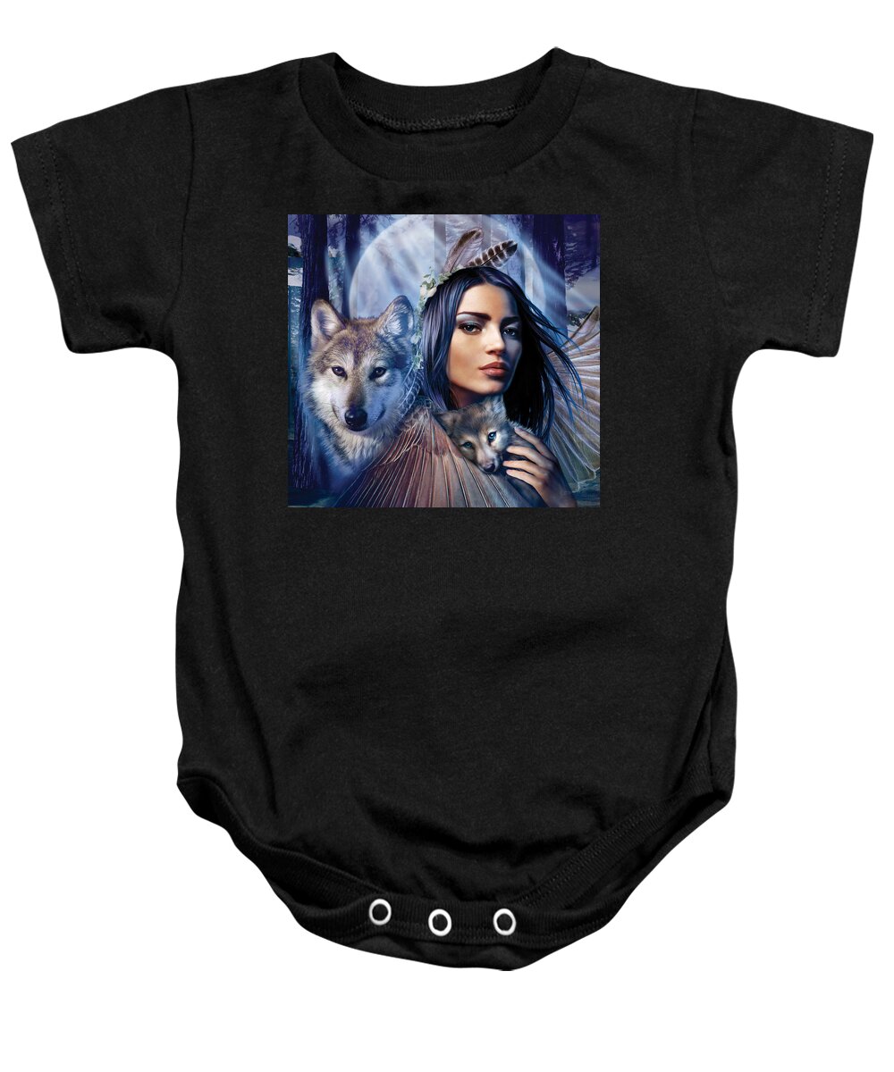 Adult Baby Onesie featuring the photograph Winged Bretheren Dreamcatcher Variant by MGL Meiklejohn Graphics Licensing
