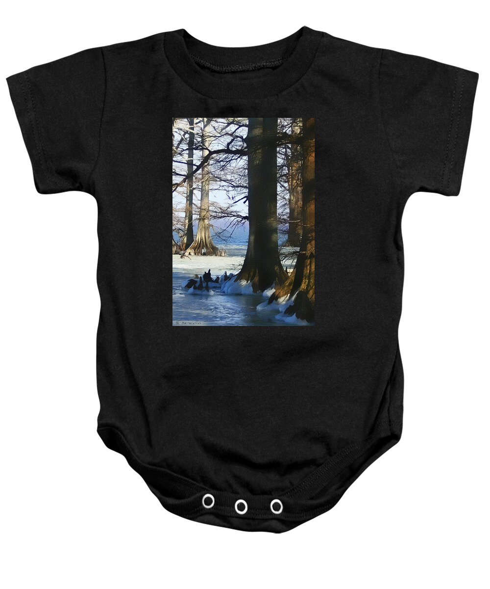 Reelfoot Lake Baby Onesie featuring the photograph Winter at Reelfoot Lake by Bonnie Willis