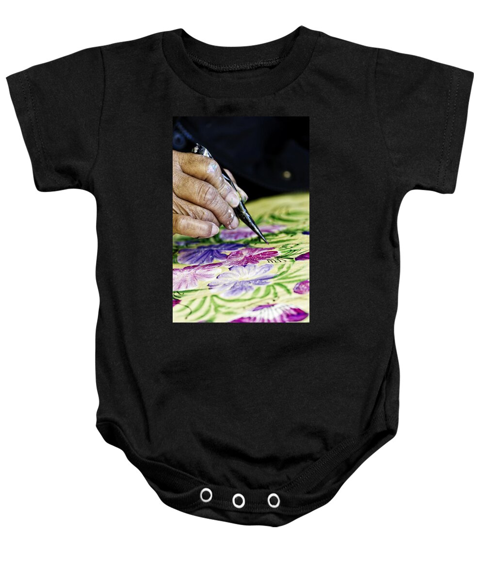 Hand Baby Onesie featuring the photograph Work with the hands by Paulo Goncalves