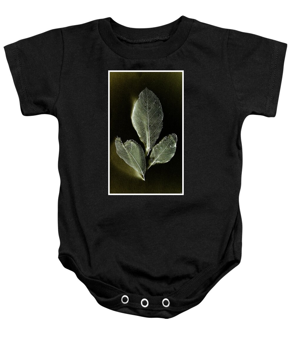 X-ray Leaves Baby Onesie featuring the photograph X-ray leaves by Weston Westmoreland