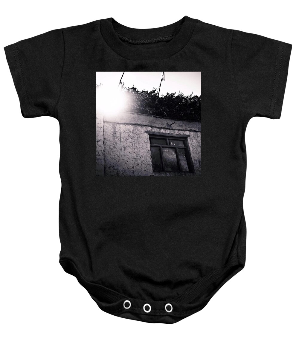 Beautiful Baby Onesie featuring the photograph Zanskar Style House by Aleck Cartwright