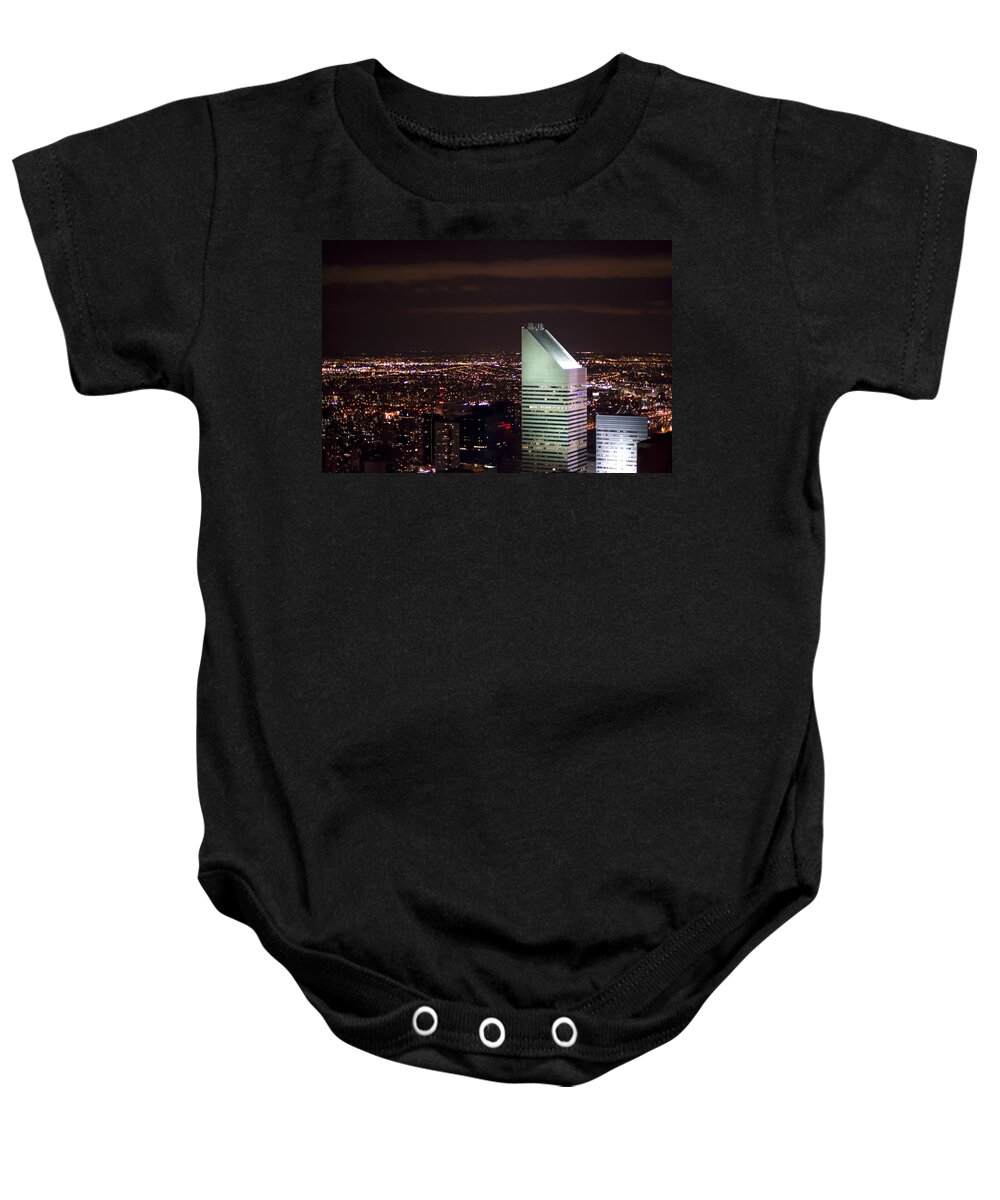 Citicorp Baby Onesie featuring the photograph Night view by Theodore Jones