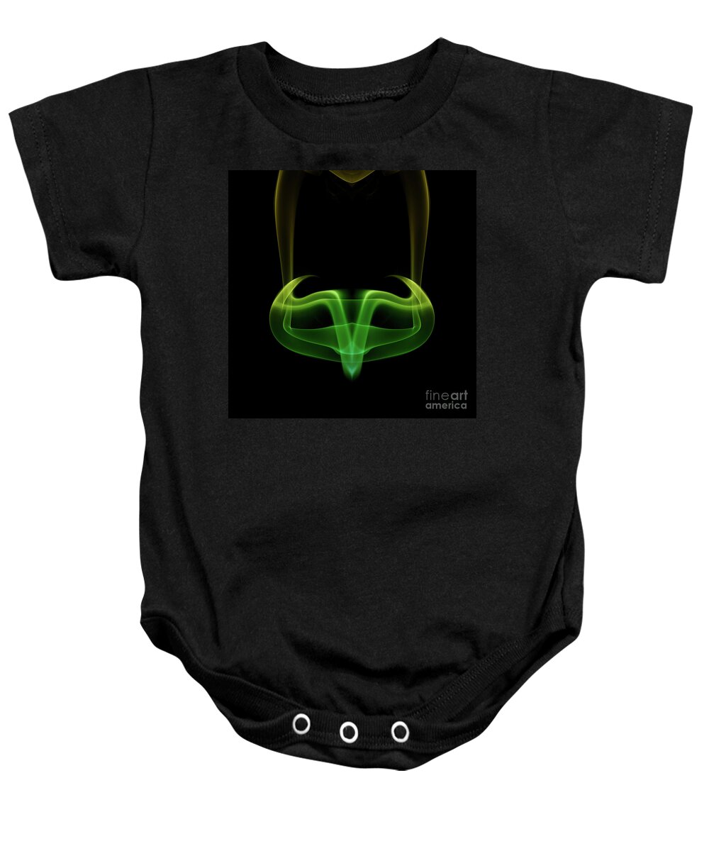 Abstract Baby Onesie featuring the photograph smoke XX #2 by Joerg Lingnau