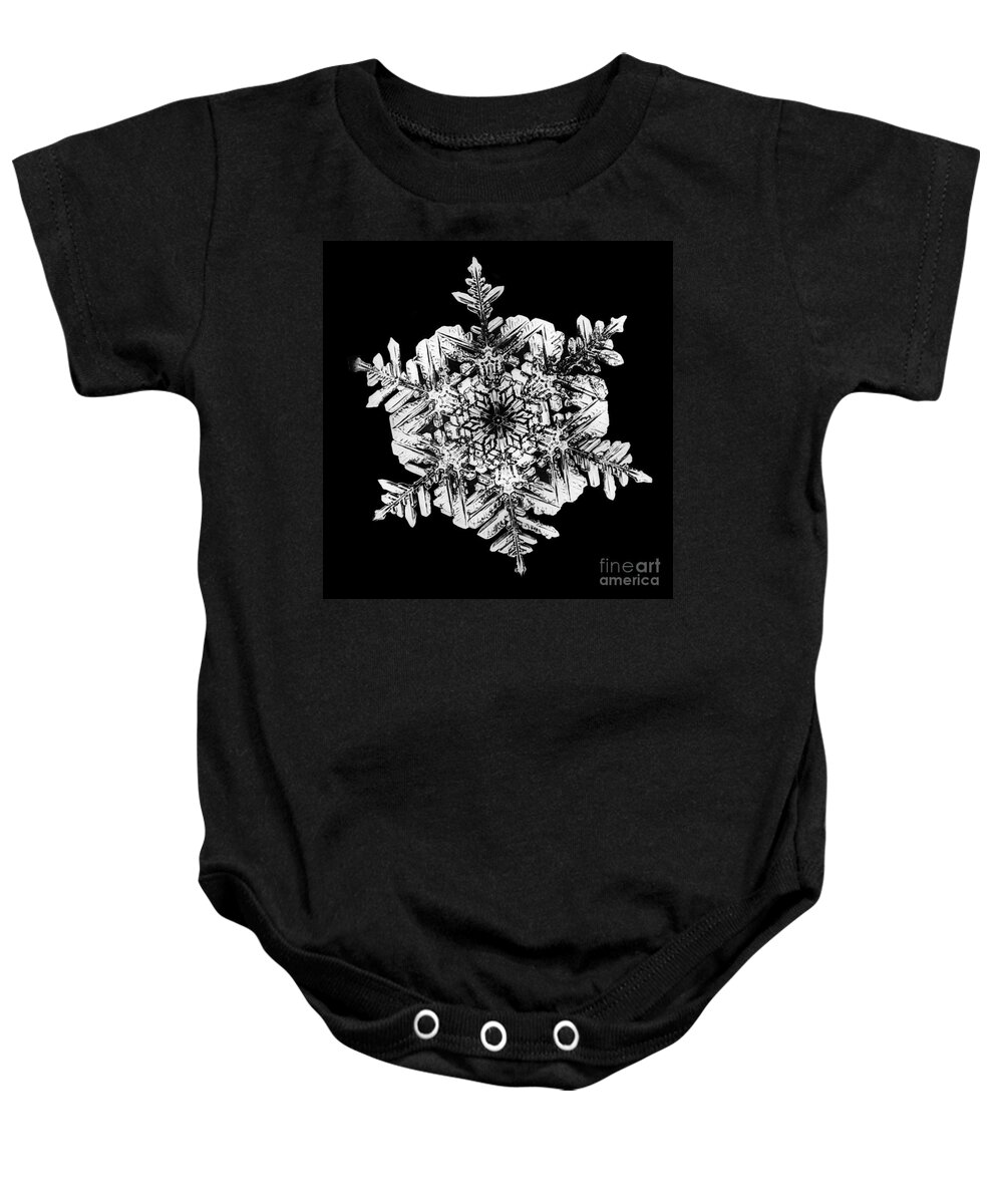 Snowflake Baby Onesie featuring the photograph Snowflake #1 by Science Source