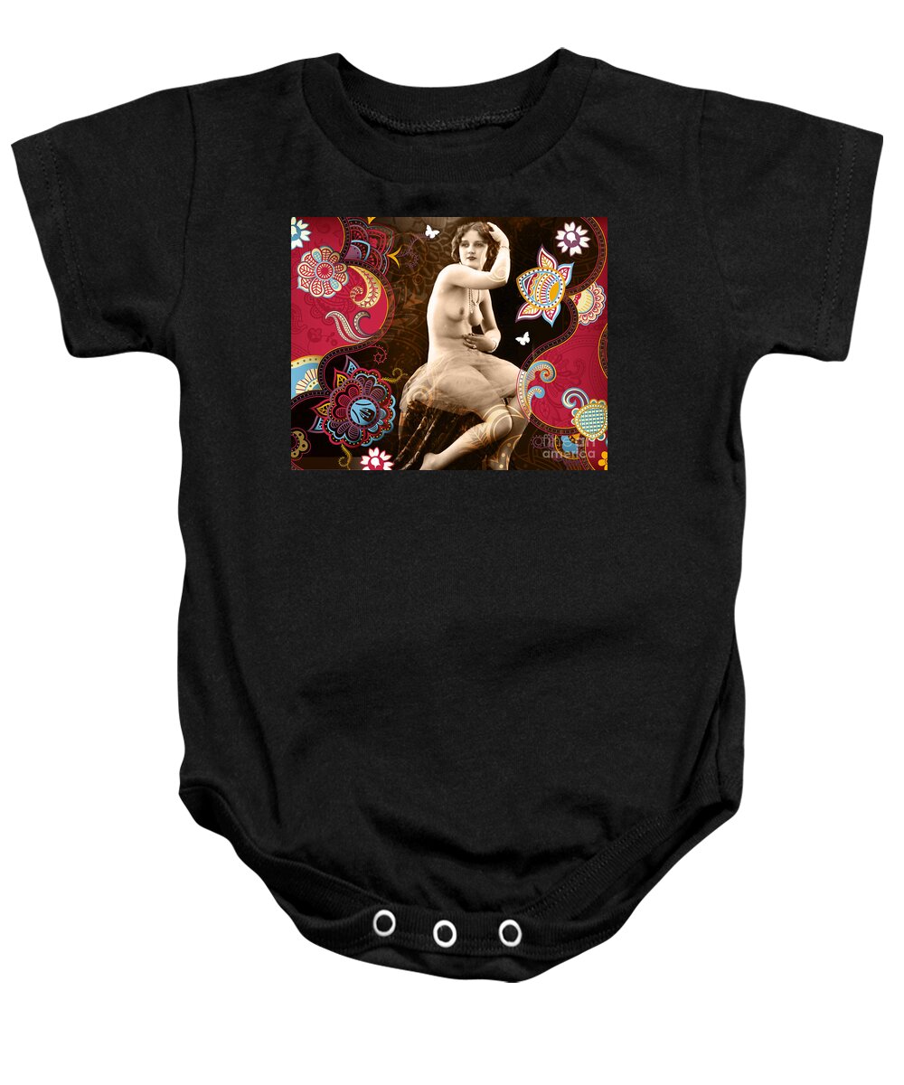 Erotic Baby Onesie featuring the photograph Nostalgic Seduction Goddess #24 by Chris Andruskiewicz