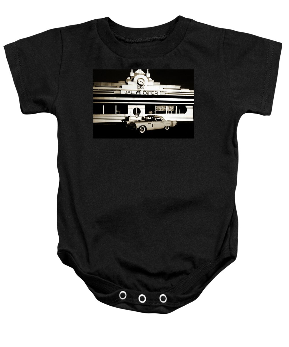 Diner Baby Onesie featuring the photograph 1950s Revisited by Marilyn Hunt
