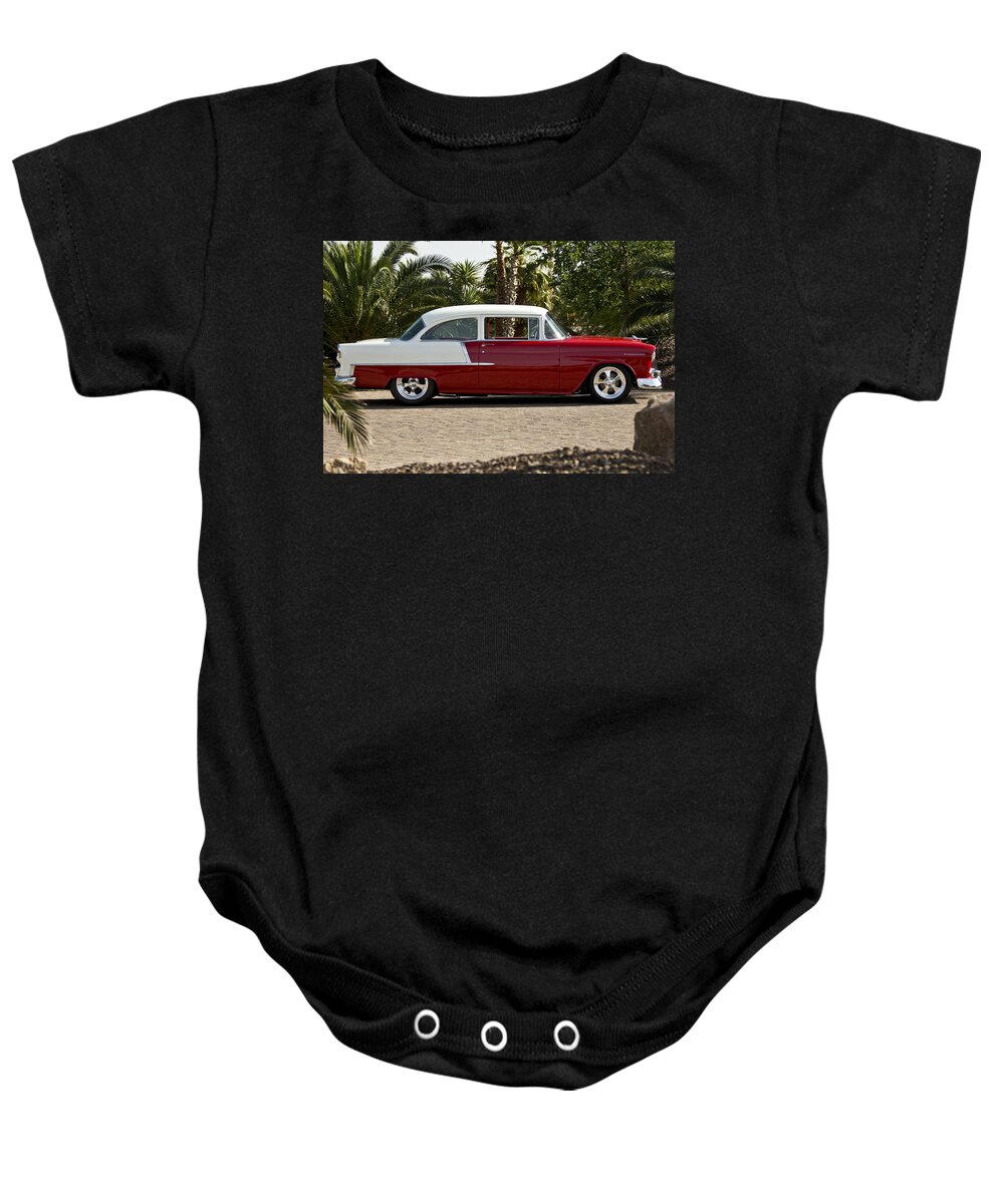 1955 Chevrolet 210 Baby Onesie featuring the photograph 1955 Chevrolet 210 #5 by Jill Reger