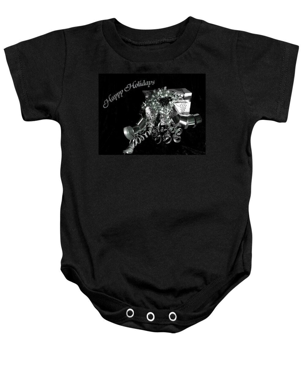 Christmas Baby Onesie featuring the photograph A gift holiday card by B Cash