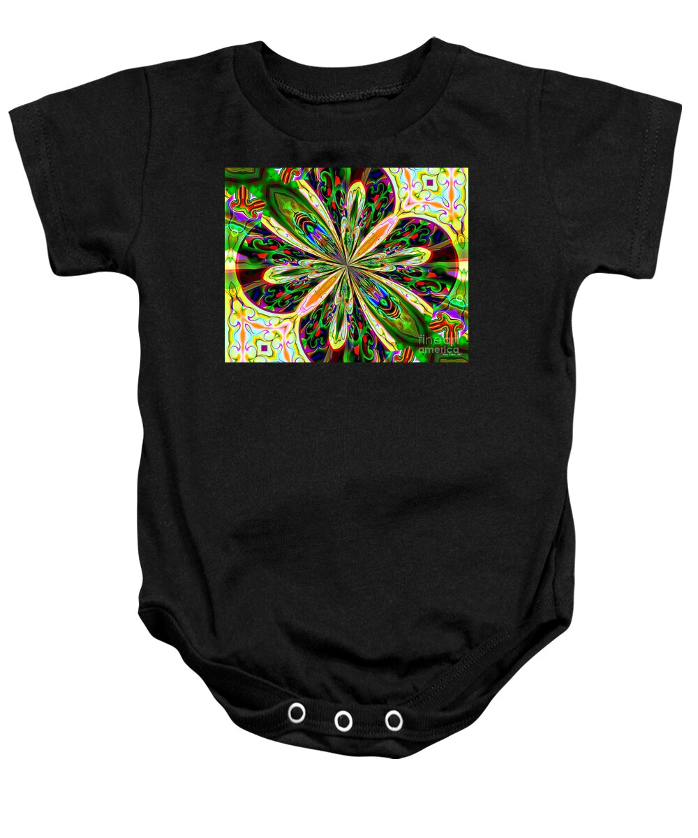 Abstract Baby Onesie featuring the digital art Abstract 69 by Maria Urso