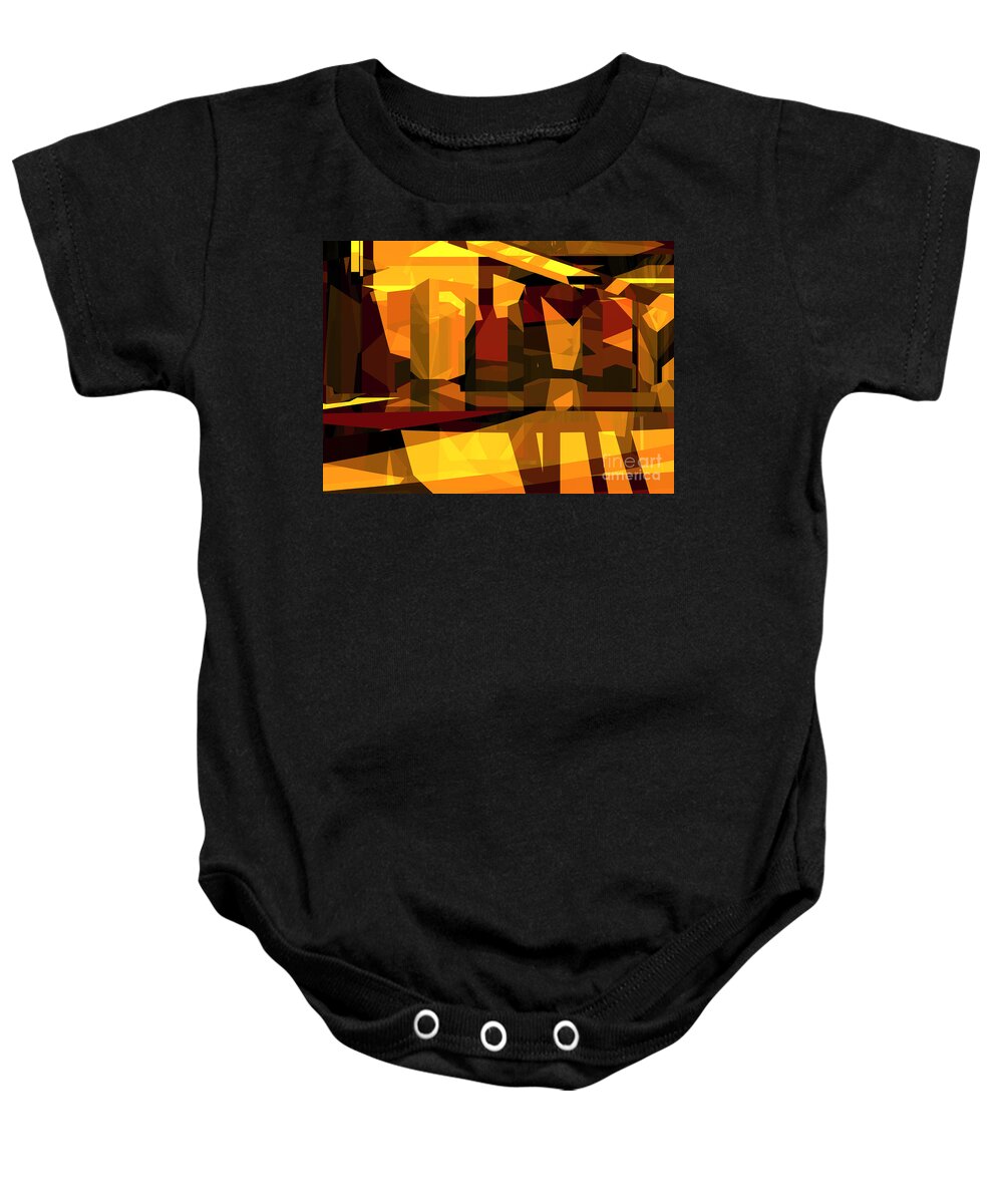 Abstract Baby Onesie featuring the digital art Abstract Sin 27 by Russell Kightley