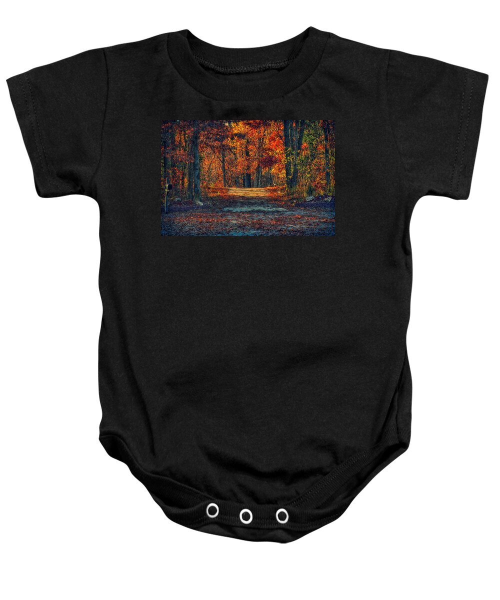 Missouri Baby Onesie featuring the photograph Autumn Has Arrived by Bill and Linda Tiepelman