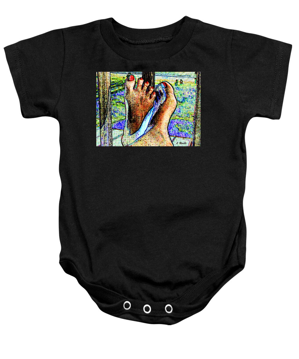Feet Baby Onesie featuring the photograph Bare Feet on Vaca by Leslie Revels