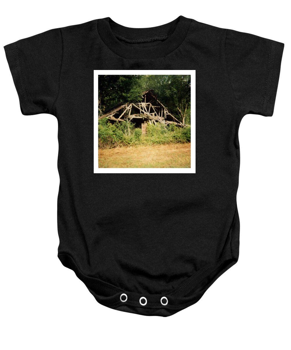 Andy Warhol Baby Onesie featuring the photograph Barn - La Hwy 4 by Doug Duffey