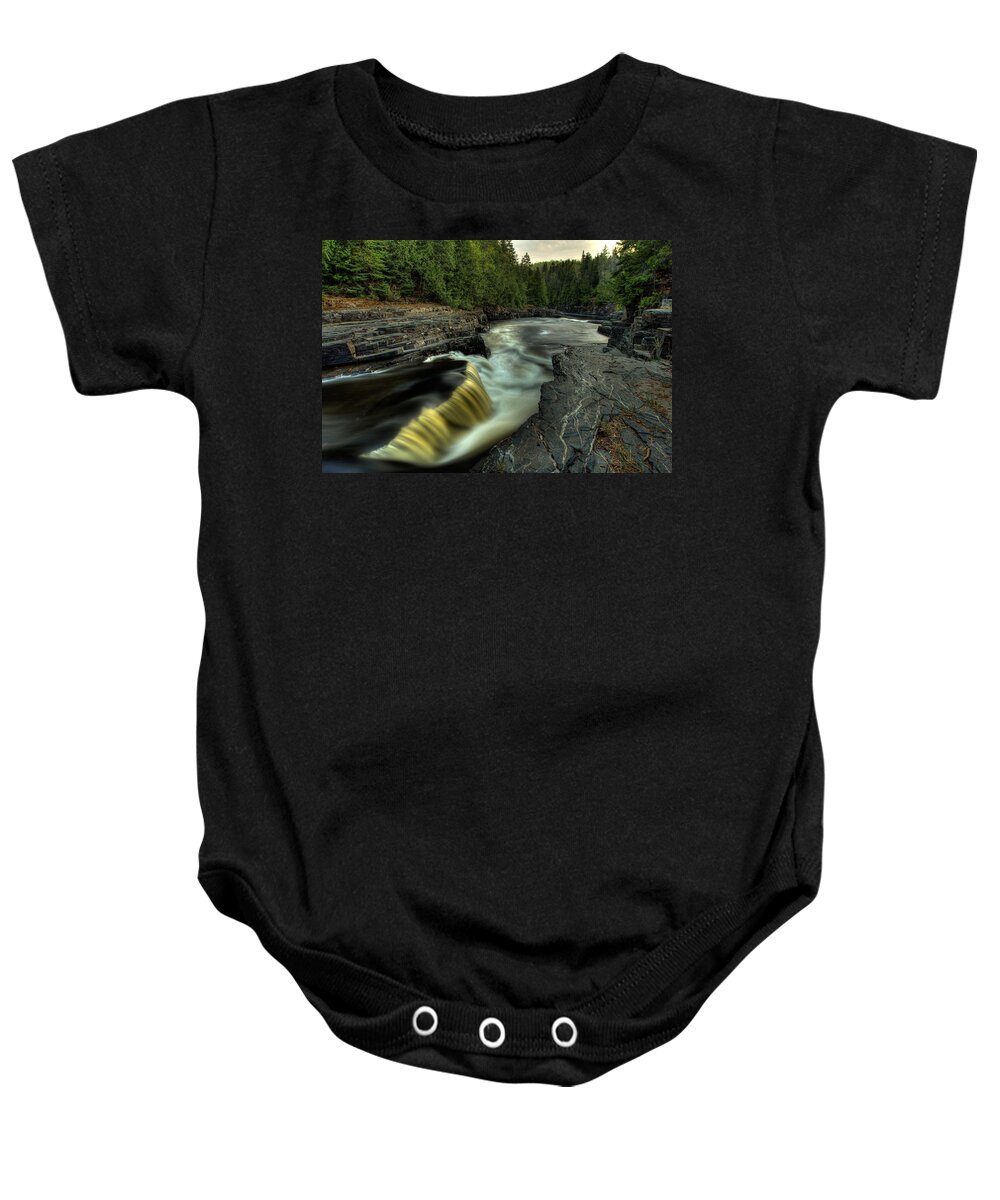 Current River Baby Onesie featuring the photograph Current River Falls by Jakub Sisak