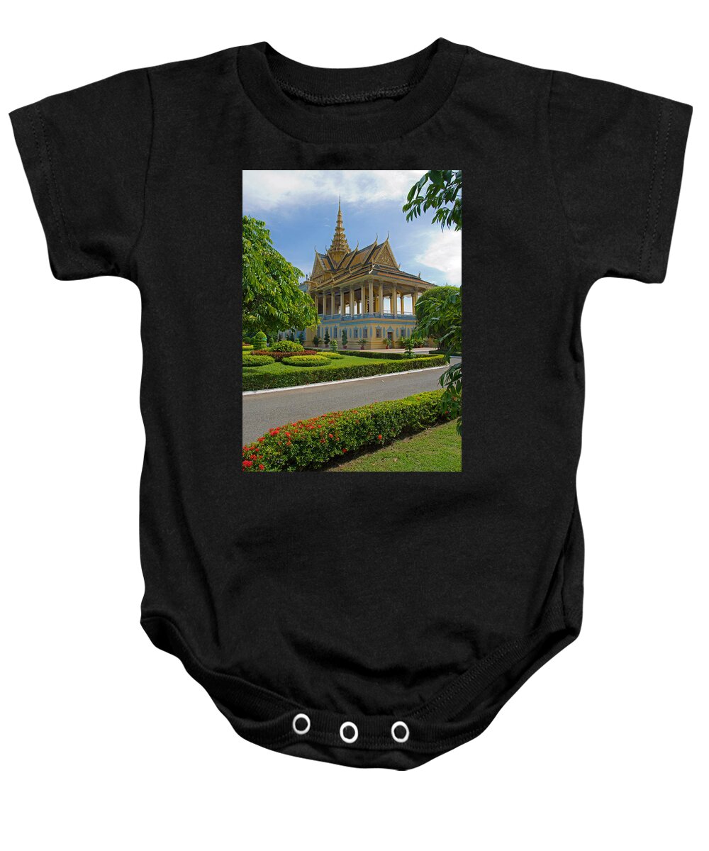 Cambodia Baby Onesie featuring the photograph Dancing Pavilion by David Freuthal