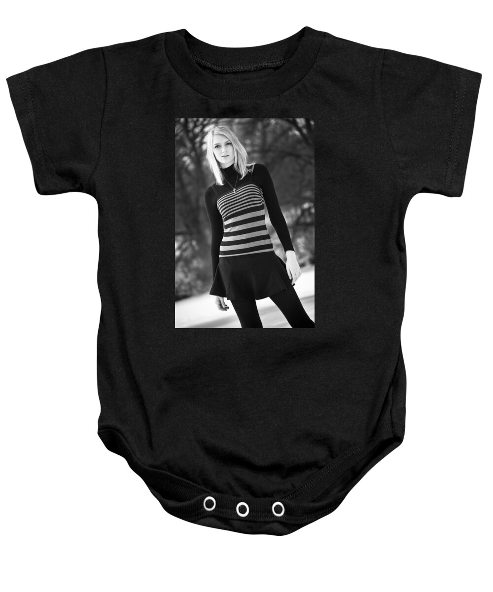 Fashion Baby Onesie featuring the photograph Fashion In Black And White by Ralf Kaiser