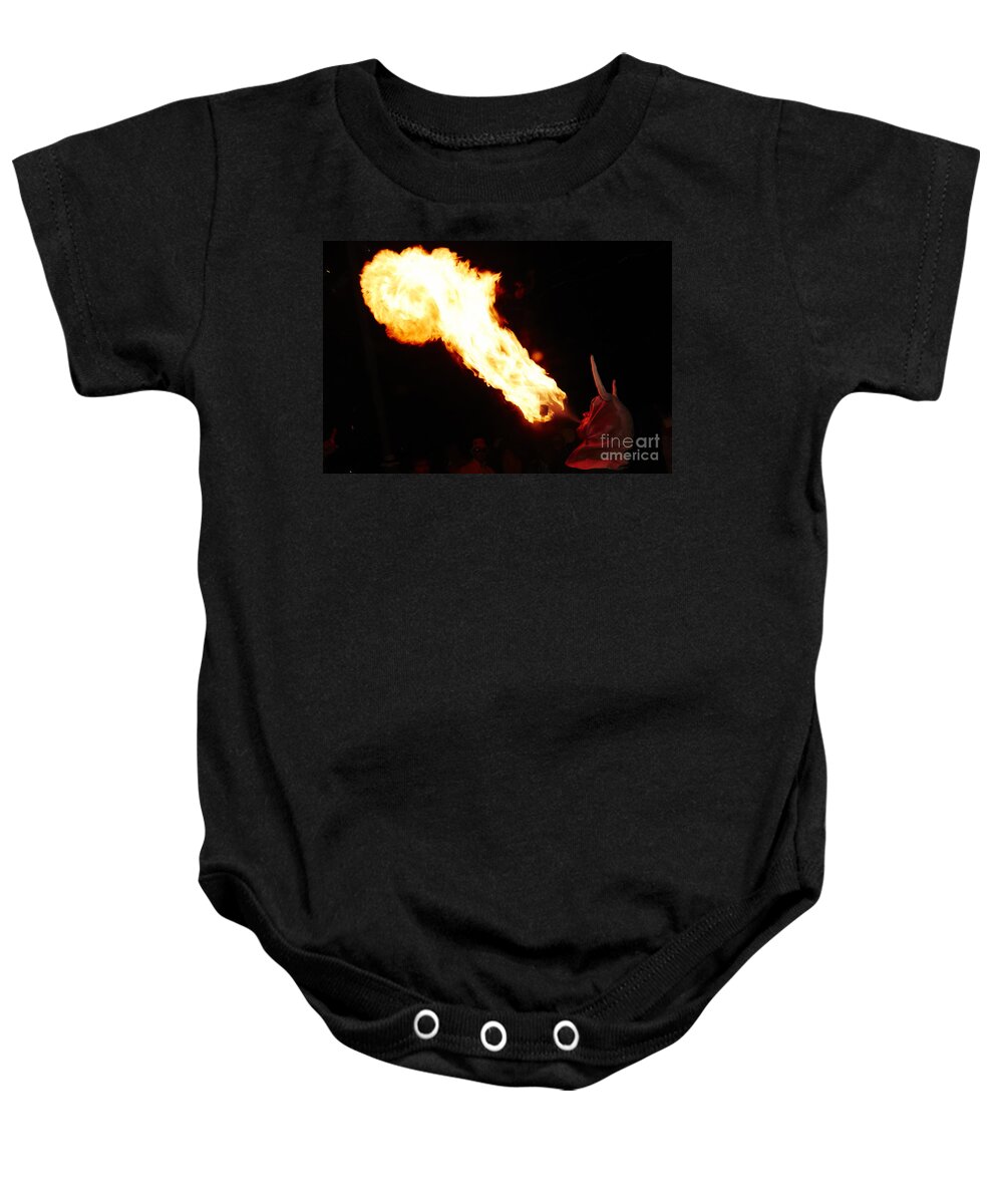 Fuego Baby Onesie featuring the photograph Fire axe by Agusti Pardo Rossello