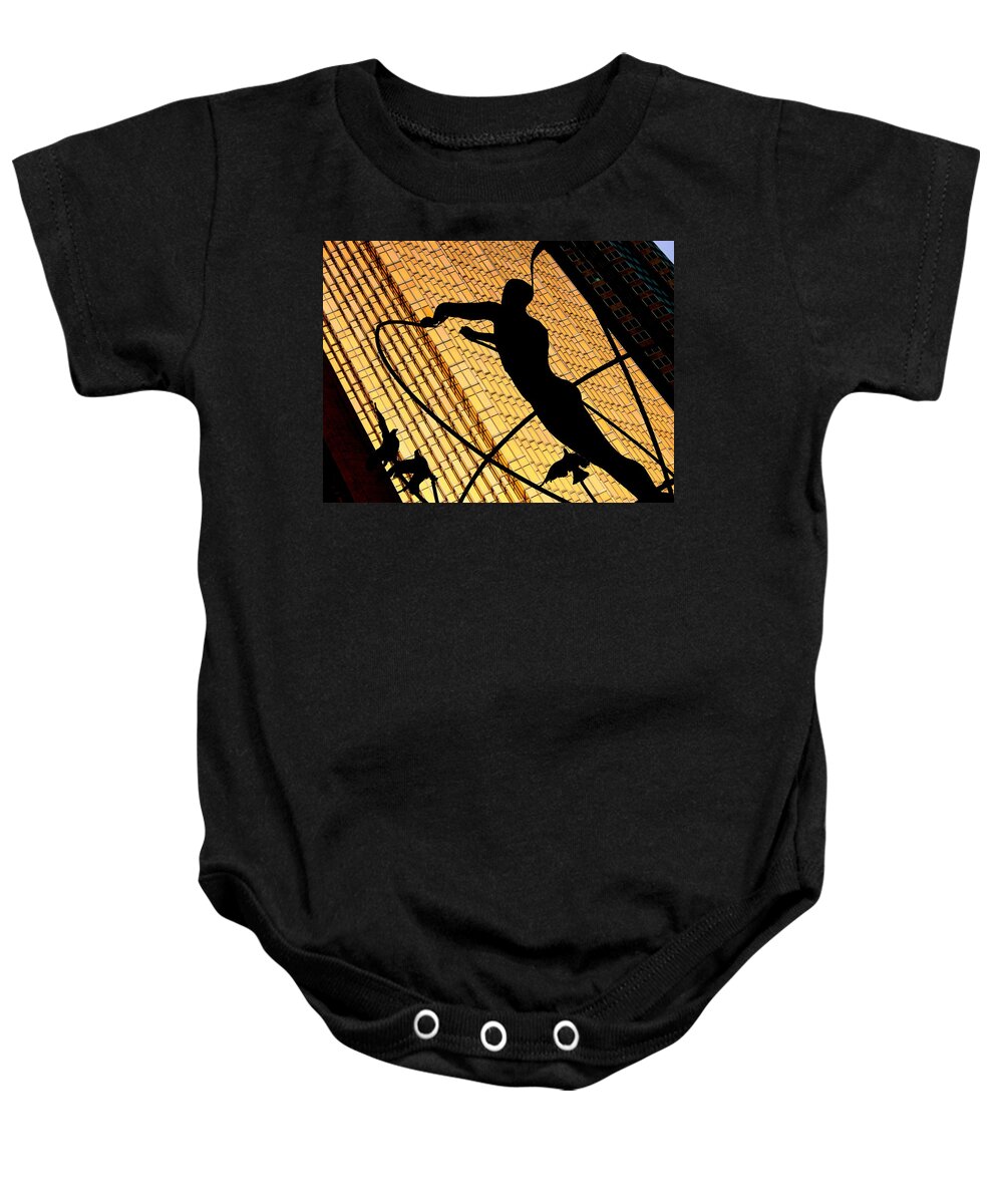 Gold Baby Onesie featuring the photograph Golden Art by Valentino Visentini